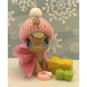 Authentic Littlest Pet Shop # 1431 Tan Blonde Yellow Blind Bag Pony Horse Rare